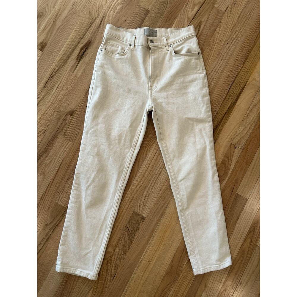 Everlane Original Cheeky‎ Jean Womens Size 30 Regular Cream White Organic Cotton